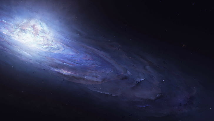 Digital Art, Space, Stars, Galaxy, Andromeda, Starkiteckt, HD wallpaper