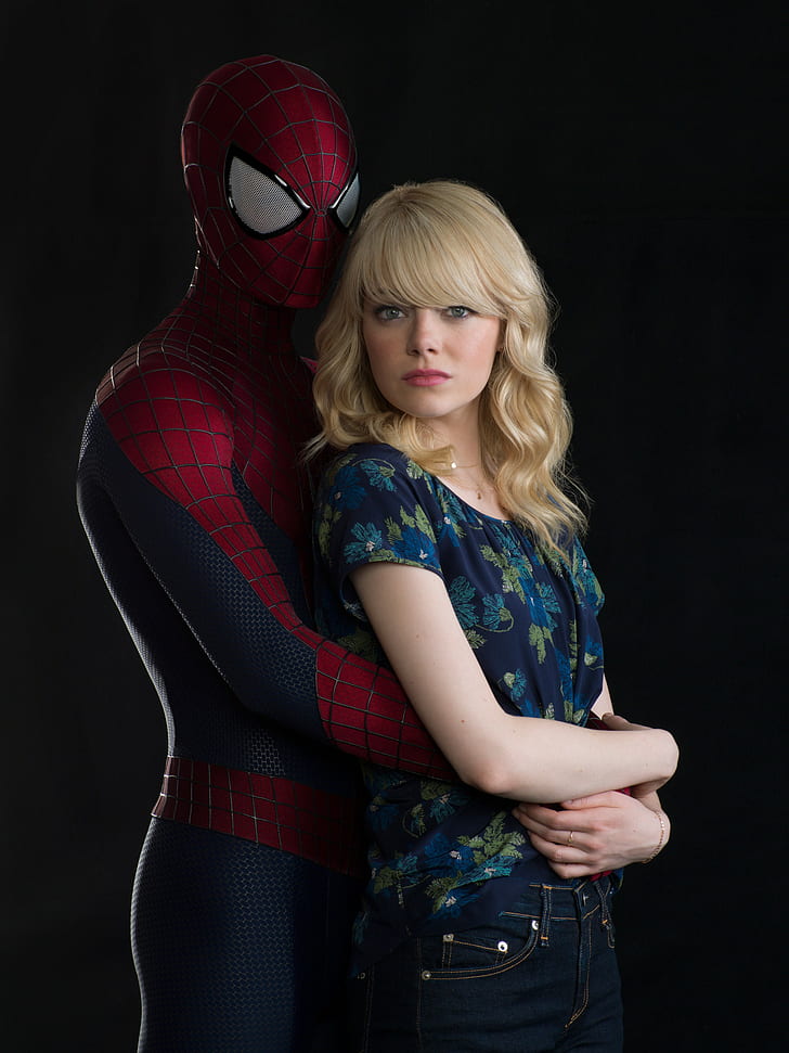 Andrew Garfield, Gwen Stacy, Spider-Man, Emma Stone, HD wallpaper