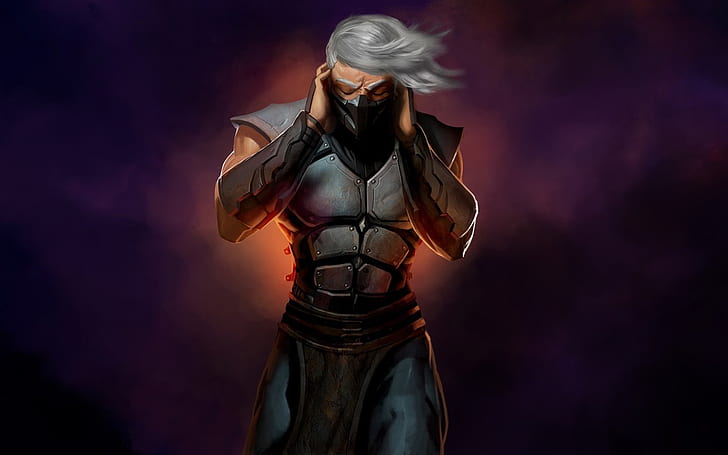 Mortal Kombat Smoke HD, man in black mask wallpaper, video games