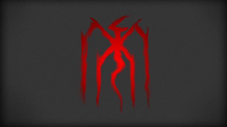 red logo, Dragon Age II, minimalism, close-up, healthcare and medicine, HD wallpaper