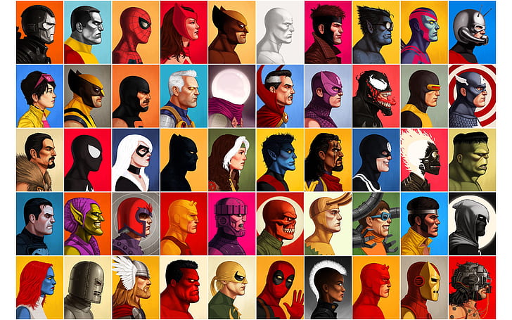 Comics, Collage, Ant-Man, Beast (Marvel Comics), Black Cat (Marvel Comics), HD wallpaper