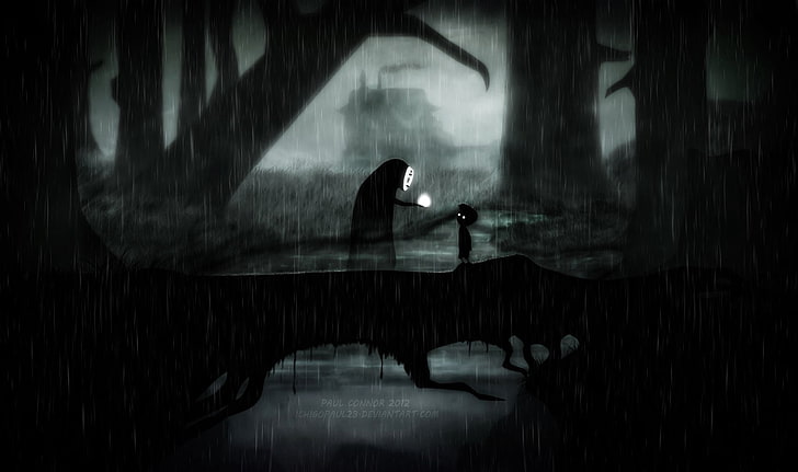 Video Game, Crossover, Limbo (Video Game), No-Face (Spirited Away), HD wallpaper