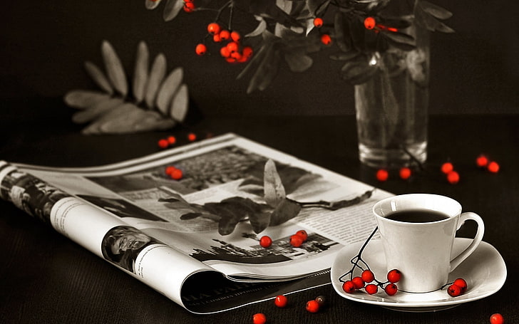 cup, selective coloring, food and drink, indoors, table, no people