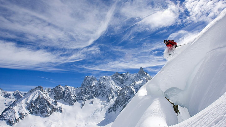 glacial landform, rhone-alps, mont-blanc, landscape, beautiful, HD wallpaper