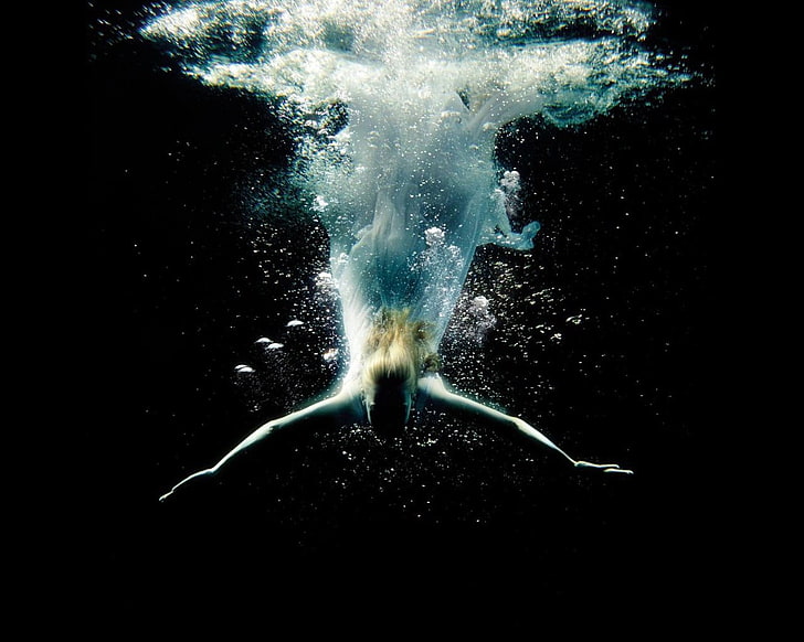 underwater photography of person swimming, The Chemical Brothers, HD wallpaper