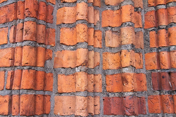 bricks, wall, texture, backgrounds, architecture, pattern, brick wall, HD wallpaper