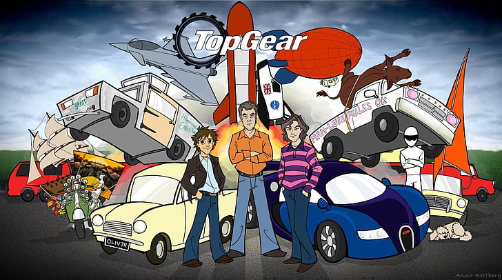 Top Gear poster, Jeremy Clarkson, Richard Hammond, James May, HD wallpaper