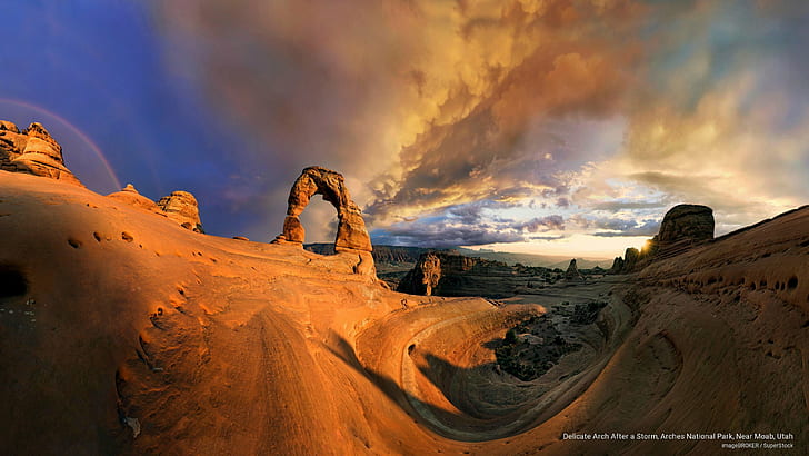Delicate Arch After a Storm, Arches National Park, Near Moab, Utah, HD wallpaper