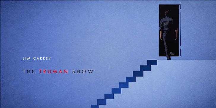 the truman show, no people, indoors, copy space, staircase, HD wallpaper