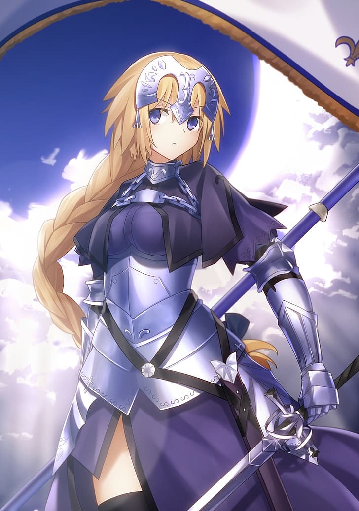 HD wallpaper: anime, anime girls, Jeanne d'Arc (Fate), Ruler (Fate ...