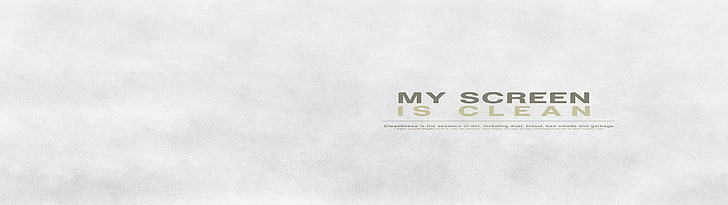 My Screen is Clean illustration, multiple display, simple, white, HD wallpaper