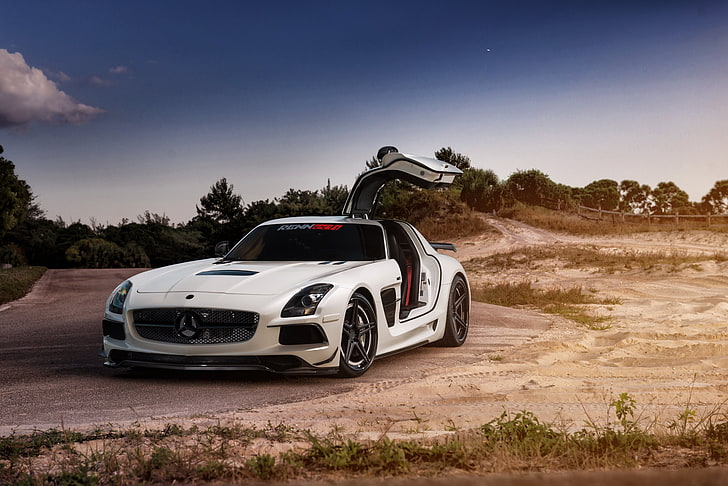 Mercedes-Benz SLS AMG, Renntech , car, mode of transportation, HD wallpaper
