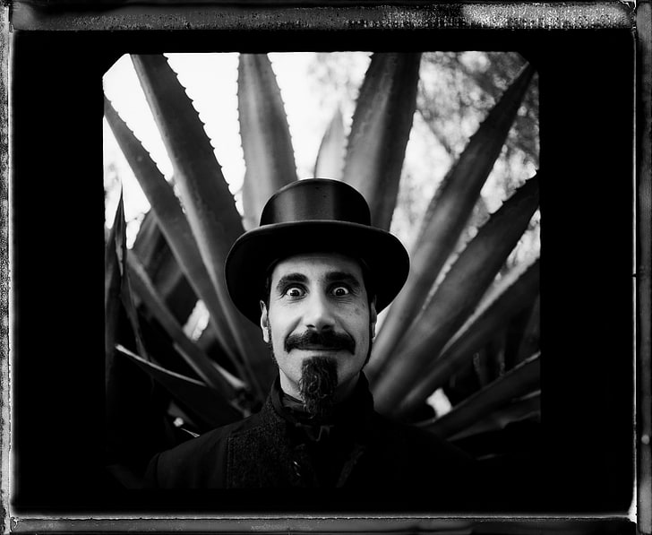 men's black top hat, musician, Serj Tankian, System Of a Down