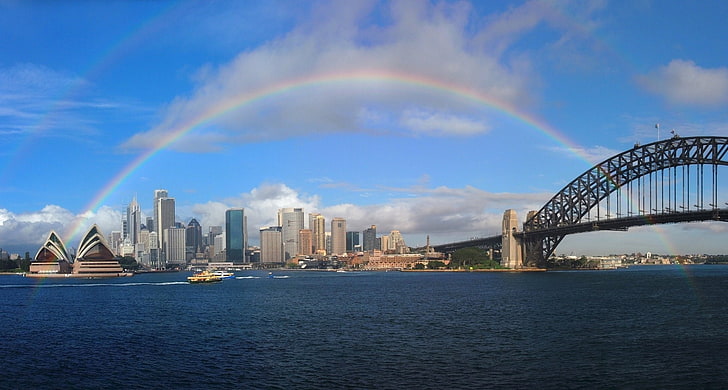 HD wallpaper: Cities, Sydney, Australia, City, Harbor, Opera House, Rainbow  | Wallpaper Flare