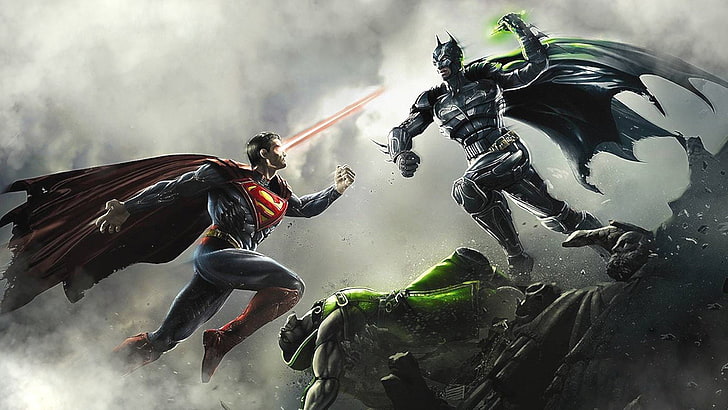 Injustice, Injustice: Gods Among Us, Batman, Battle, Superman, HD wallpaper