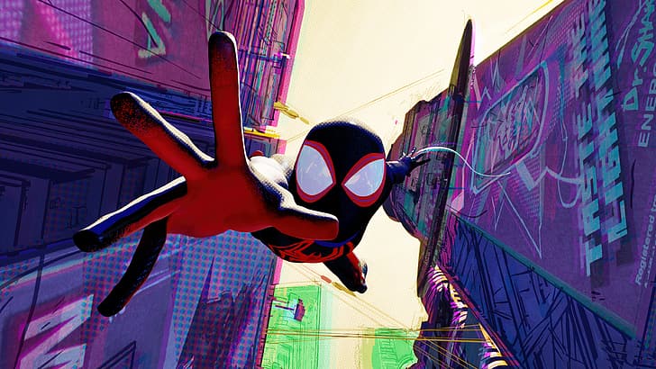 Miles Morales, Spider-Man, spiderverse, comics, marvel character, HD wallpaper