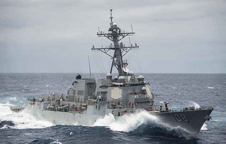 United States Navy, Arleigh Burke Class Destroyer, nautical vessel, HD wallpaper