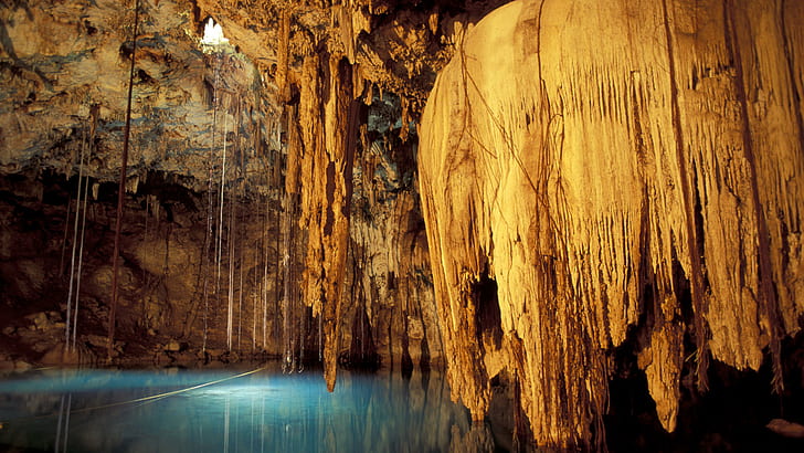 Cave Stalactites HD, stalagmites, nature