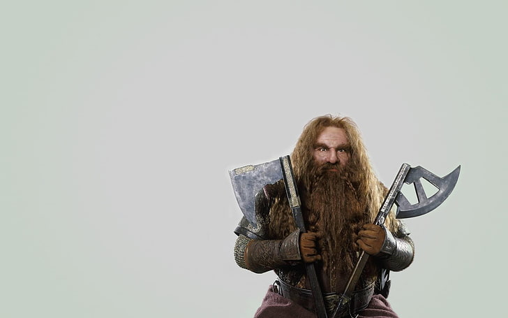 gray-and-black axe, The Lord of the Rings, Gimli, dwarfs, axes