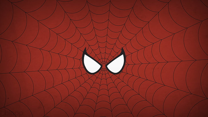 red, Spiderman, spider web, pattern, no people, backgrounds, HD wallpaper