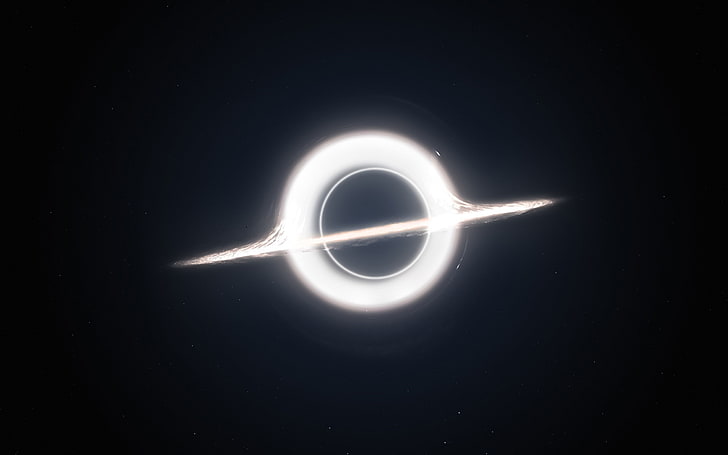 Gargantua black hole-Universe HD Wallpaper, space, night, astronomy
