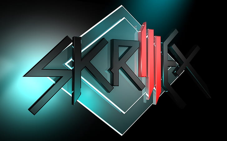skrillex, name, symbol, graphics, light, HD wallpaper