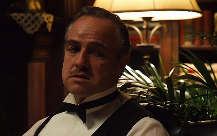 Don Vito Corleone, marlon brandon, godfather, mafia, gangsters