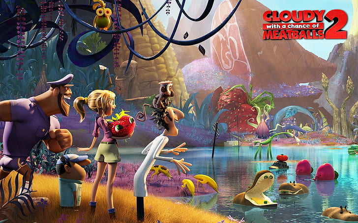 Cloudy with a Chance of Meatballs 2, HD wallpaper