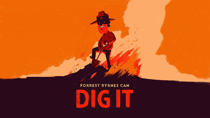 Forrest Ryrnes can dig it illustration, Olly Moss, Firewatch, HD wallpaper