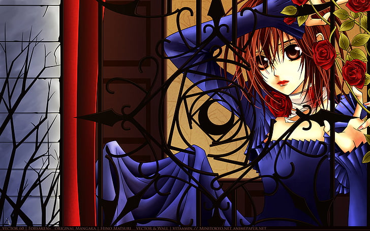 Anime, Vampire Knight, Dress, Flower, Rose, Yuki Cross, Yuki Kuran, HD wallpaper