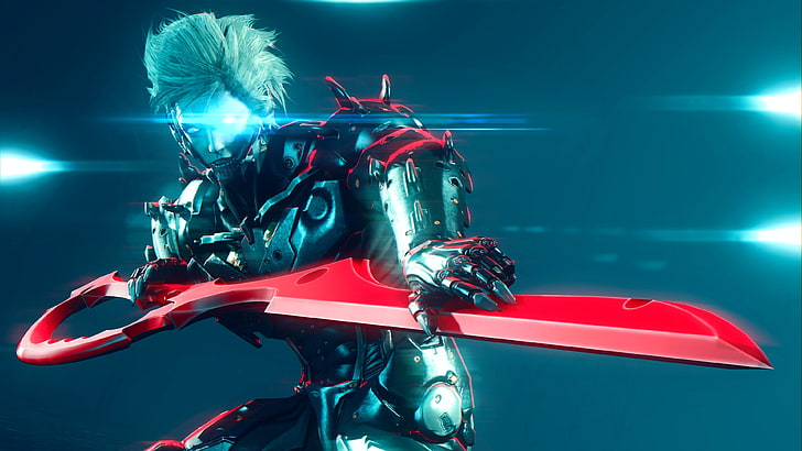 man holding red sword digital wallpaper, Raiden, Metal Gear Rising: Revengeance