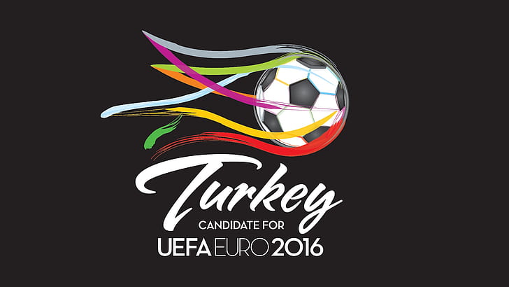 UEFA EURO 2016, Turkey, football, colorful, HD wallpaper