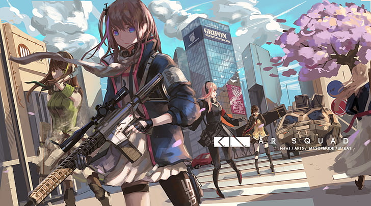 anime, Girls Frontline, gun, Girls_Frontline, girls with guns, HD wallpaper