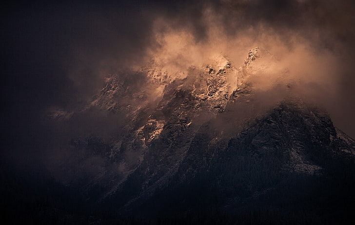 nature, landscape, photography, mountains, snowy peak, sunlight, HD wallpaper