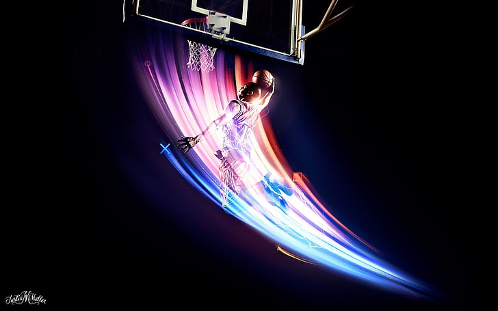 Michael Jordan wallpaper, sports, basketball, NBA, hoop, pink, HD wallpaper