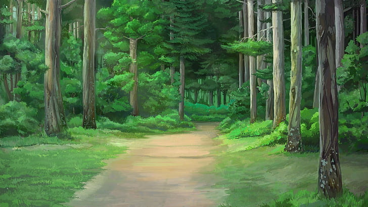 forest clearing trees artwork everlasting summer