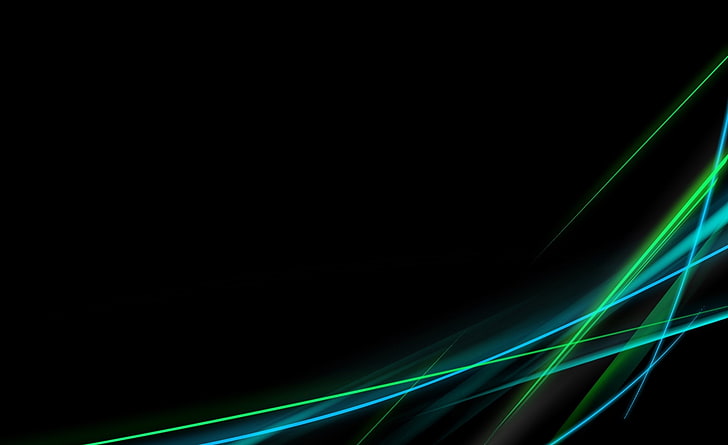 Windows Vista Aero 17, black, green, and blue abstract wallpaper, HD wallpaper