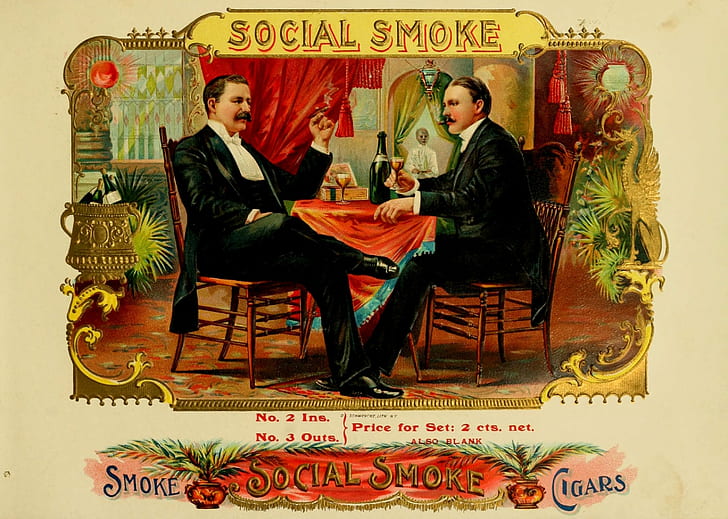 art, artwork, bokeh, cigar, cigarette, cigars, label, logo, HD wallpaper