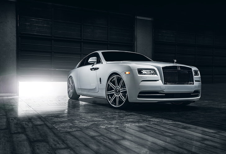 white Rolls Royce Continental coupe, Rolls-Royce, Car, Front, HD wallpaper