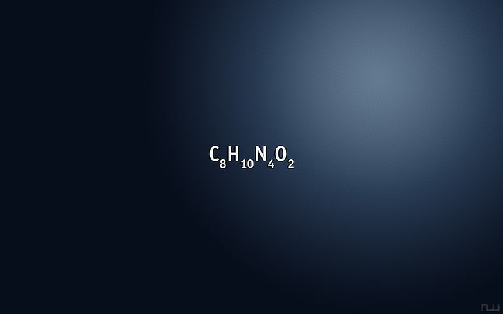 C8H10N4O2 wallpaper, minimalism, chemistry, caffeine, science, HD wallpaper