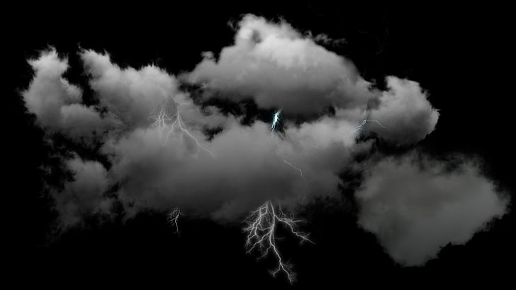 thunder storm wallpaper, clouds, lightning, cloud - sky, environment