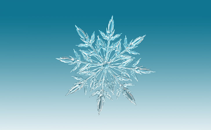 Ice Crystal, snowflakes wallpaper, Seasons, Winter, Light, Christmas, HD wallpaper