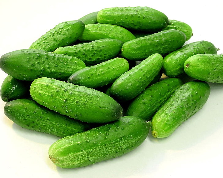pickle lot, cucumbers, fresh, green, vegetables, food, freshness, HD wallpaper