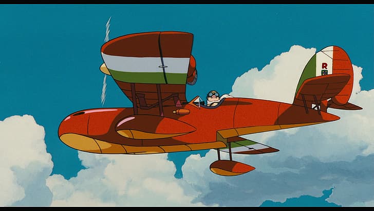 #红猪, Porco Rosso, Studio Ghibli, screen shot, HD wallpaper