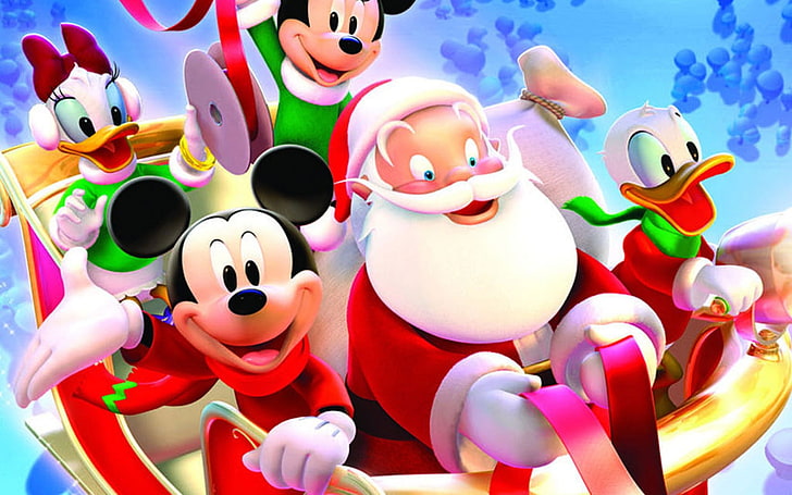 HD wallpaper: Disney Christmas, Santa Claus Disney digital wallpaper,  Cartoons | Wallpaper Flare