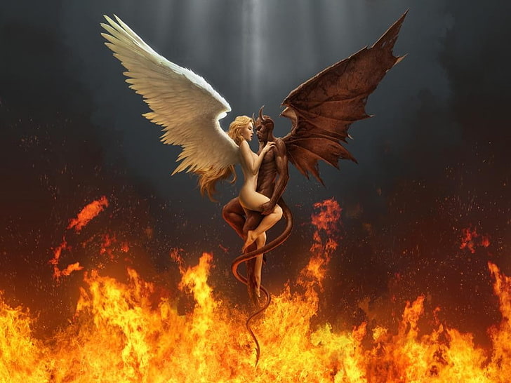 Angel and devil 1080P, 2K, 4K, 5K HD wallpapers free download | Wallpaper  Flare