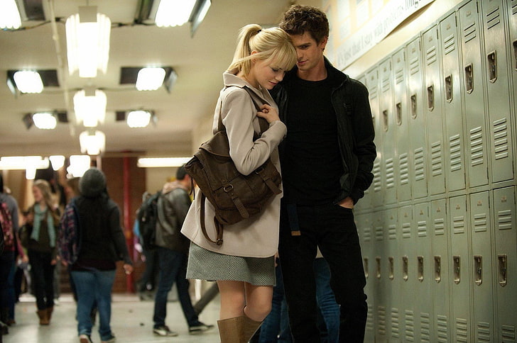 Emma Stone, Andrew Garfield, Peter Parker, Gwen Stacy, The Amazing Spider-Man 2, HD wallpaper