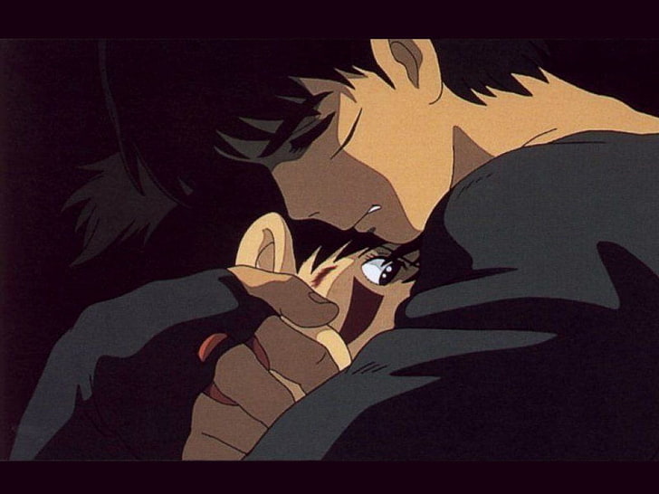 anime, Studio Ghibli, Princess Mononoke, shadow, one person