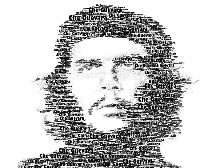 Military, Che Guevara, Typography, digital composite, portrait