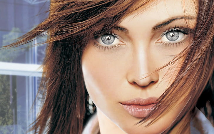 blue eyes, fantasy art, Anna Moleva, women, face, HD wallpaper